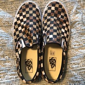 Desert Camo Checkered Vans